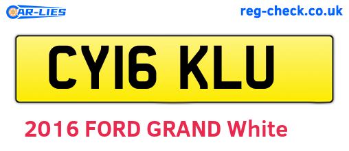 CY16KLU are the vehicle registration plates.