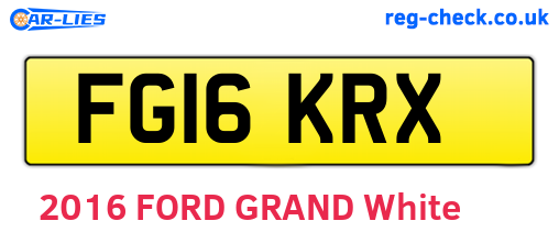 FG16KRX are the vehicle registration plates.