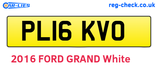 PL16KVO are the vehicle registration plates.