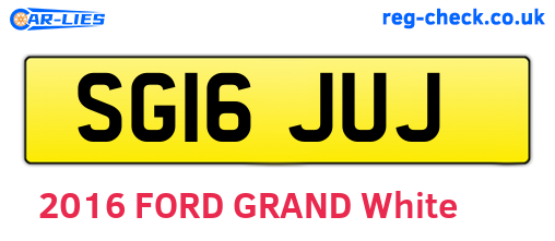 SG16JUJ are the vehicle registration plates.
