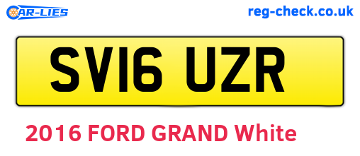 SV16UZR are the vehicle registration plates.