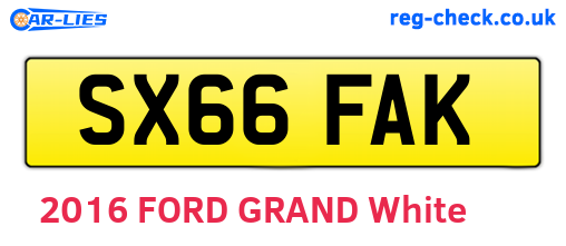 SX66FAK are the vehicle registration plates.