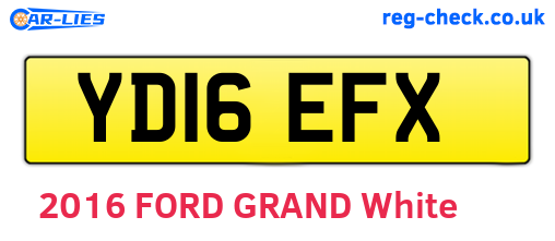 YD16EFX are the vehicle registration plates.