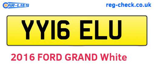 YY16ELU are the vehicle registration plates.