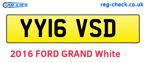 YY16VSD are the vehicle registration plates.