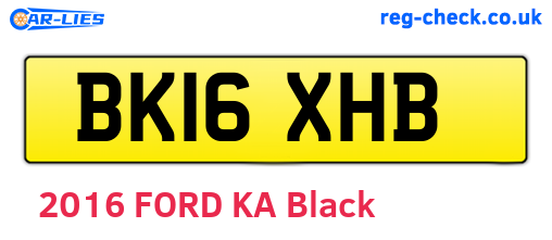 BK16XHB are the vehicle registration plates.
