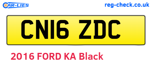 CN16ZDC are the vehicle registration plates.