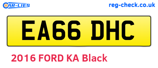 EA66DHC are the vehicle registration plates.