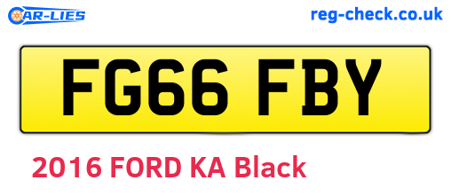 FG66FBY are the vehicle registration plates.