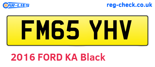 FM65YHV are the vehicle registration plates.