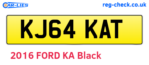 KJ64KAT are the vehicle registration plates.