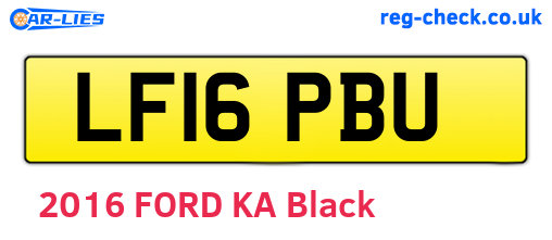 LF16PBU are the vehicle registration plates.