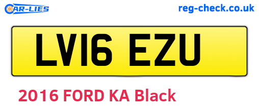 LV16EZU are the vehicle registration plates.