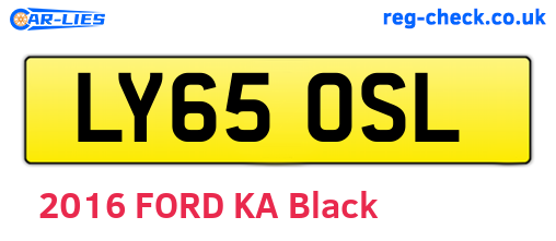 LY65OSL are the vehicle registration plates.