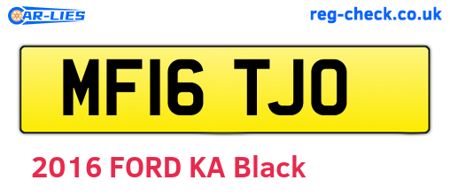 MF16TJO are the vehicle registration plates.