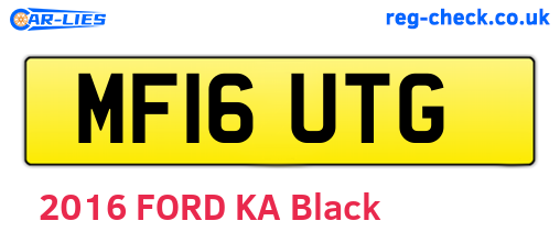 MF16UTG are the vehicle registration plates.