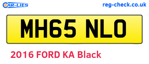 MH65NLO are the vehicle registration plates.
