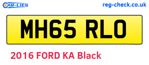 MH65RLO are the vehicle registration plates.