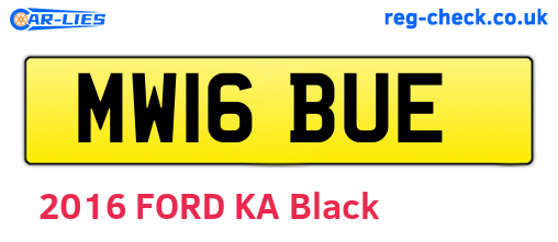 MW16BUE are the vehicle registration plates.