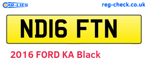 ND16FTN are the vehicle registration plates.