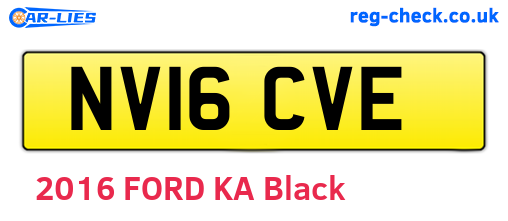 NV16CVE are the vehicle registration plates.