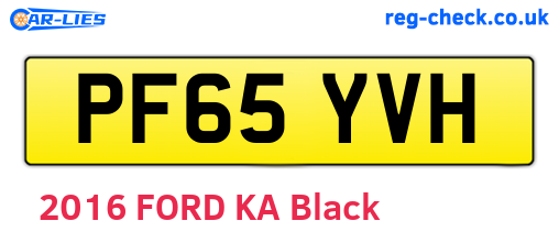 PF65YVH are the vehicle registration plates.