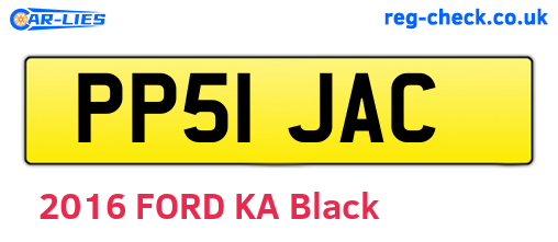 PP51JAC are the vehicle registration plates.