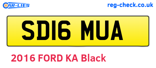 SD16MUA are the vehicle registration plates.