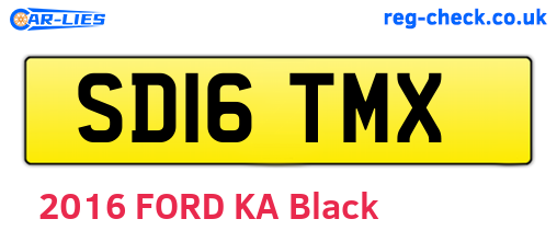 SD16TMX are the vehicle registration plates.