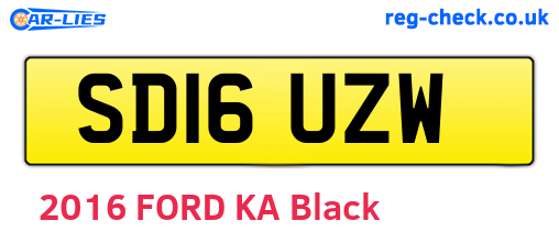 SD16UZW are the vehicle registration plates.