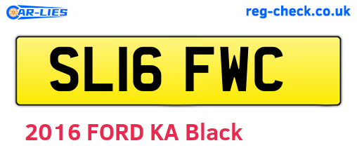 SL16FWC are the vehicle registration plates.