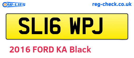 SL16WPJ are the vehicle registration plates.