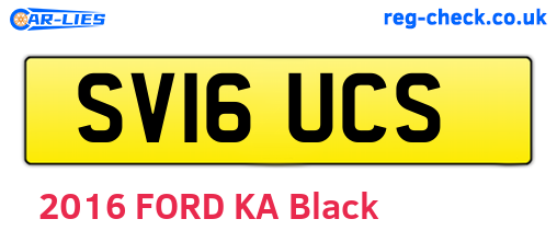 SV16UCS are the vehicle registration plates.