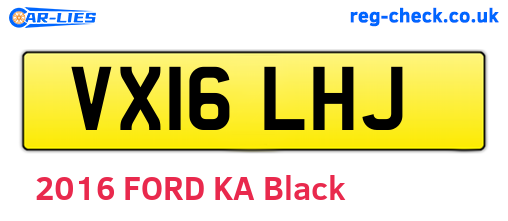 VX16LHJ are the vehicle registration plates.