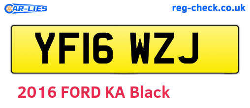 YF16WZJ are the vehicle registration plates.
