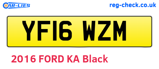 YF16WZM are the vehicle registration plates.