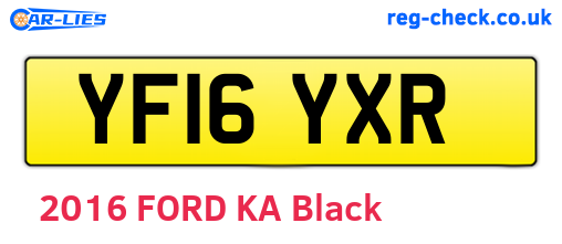 YF16YXR are the vehicle registration plates.