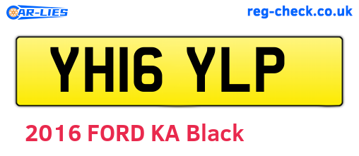 YH16YLP are the vehicle registration plates.