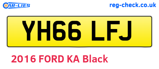 YH66LFJ are the vehicle registration plates.