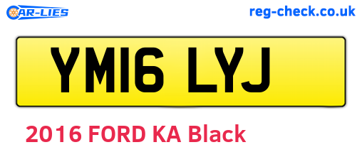 YM16LYJ are the vehicle registration plates.