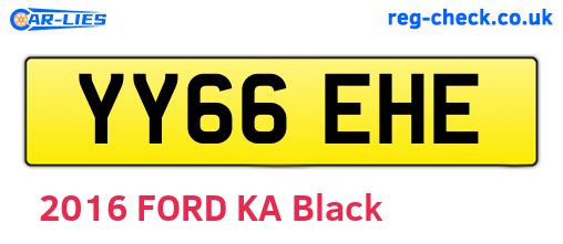 YY66EHE are the vehicle registration plates.