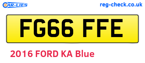 FG66FFE are the vehicle registration plates.