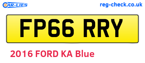 FP66RRY are the vehicle registration plates.