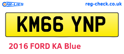 KM66YNP are the vehicle registration plates.
