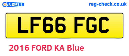 LF66FGC are the vehicle registration plates.