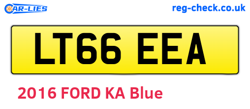 LT66EEA are the vehicle registration plates.