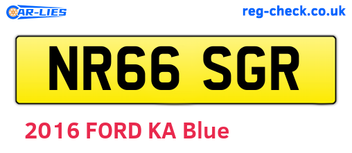 NR66SGR are the vehicle registration plates.