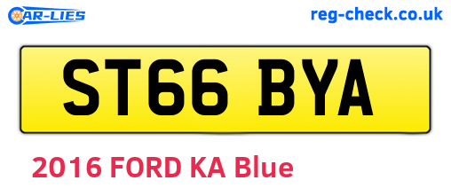 ST66BYA are the vehicle registration plates.