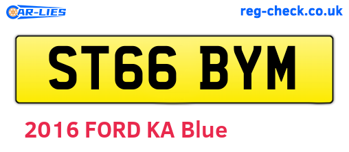 ST66BYM are the vehicle registration plates.