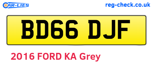 BD66DJF are the vehicle registration plates.